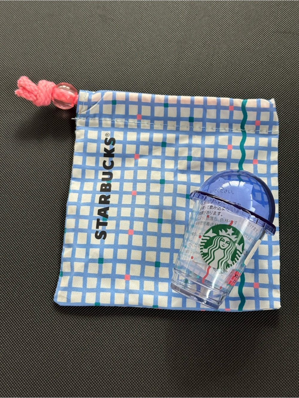 Starbucks Mini Drink Smoothie Coffee Cup w/drawstring pouch Japan Limited NWT